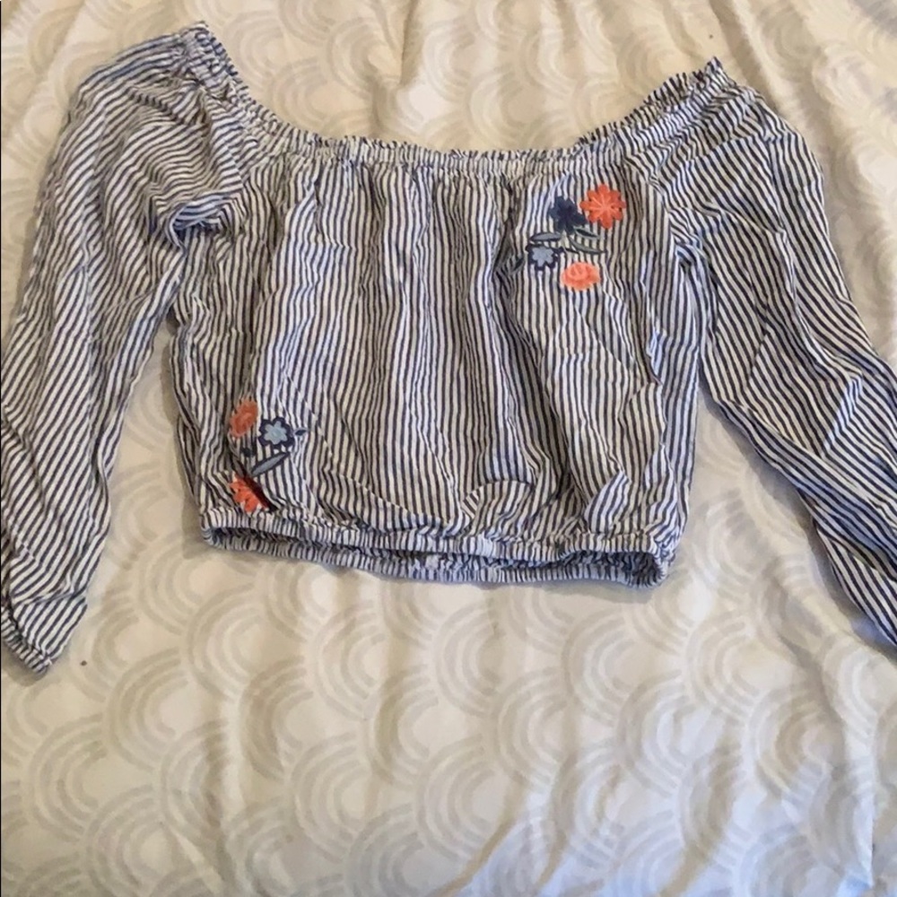 Off the shoulder crop top